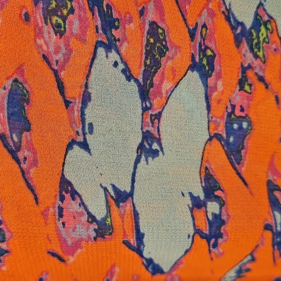 💕HALE BOB💕 Bedazzled Multi-Color Snakeskin Blouse Small - Picture 6 of 8